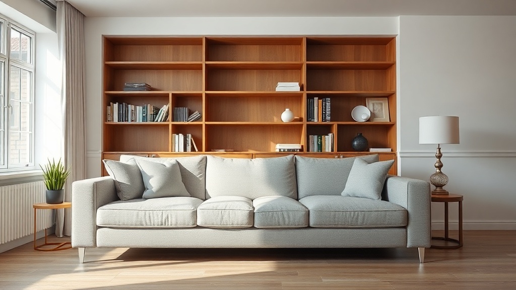 Stauraum hinter dem Sofa