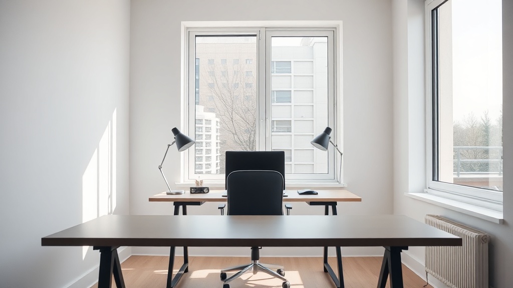 Geräuscharmer Home Office Arbeitsplatz