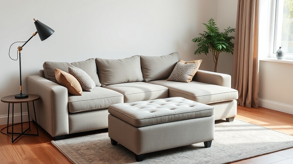 Kleine deutsche Wohnzimmer mit Ecksofa einrichten