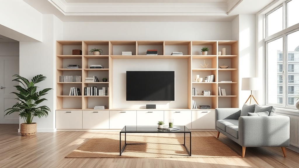 Offene Regale im Wohnzimmer
